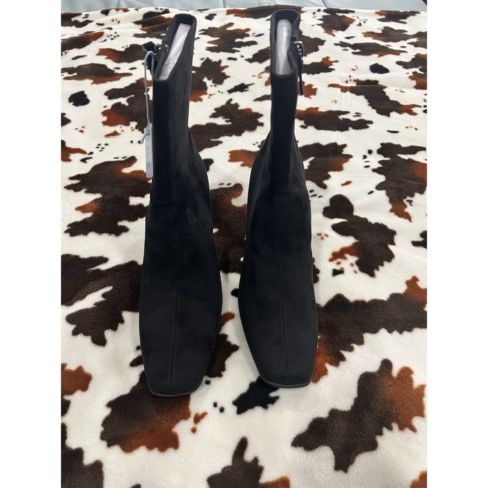 Aerosoles Women's Miley Black Faux Suede Ankle Boots With Heel NIB Size 11M